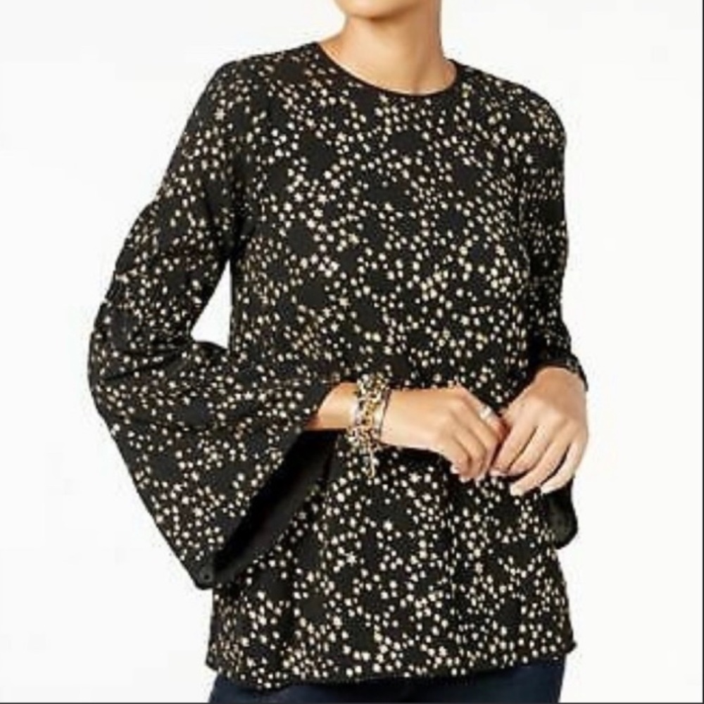 Michael Kors gold glitter starry night top, small